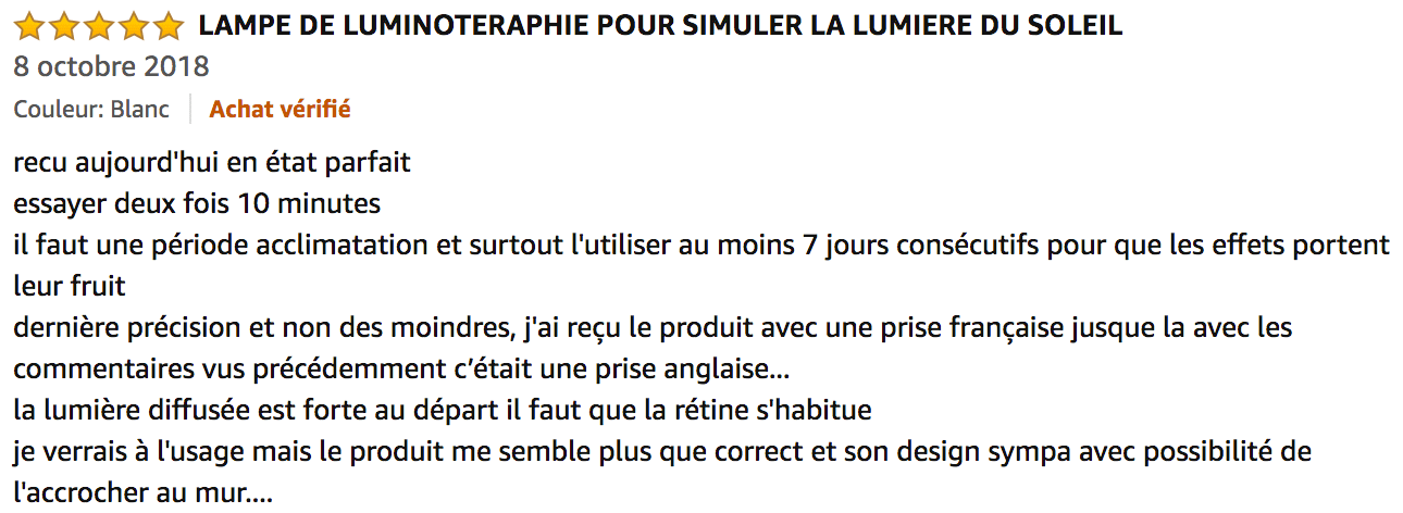 commentaire Beurer TL 40