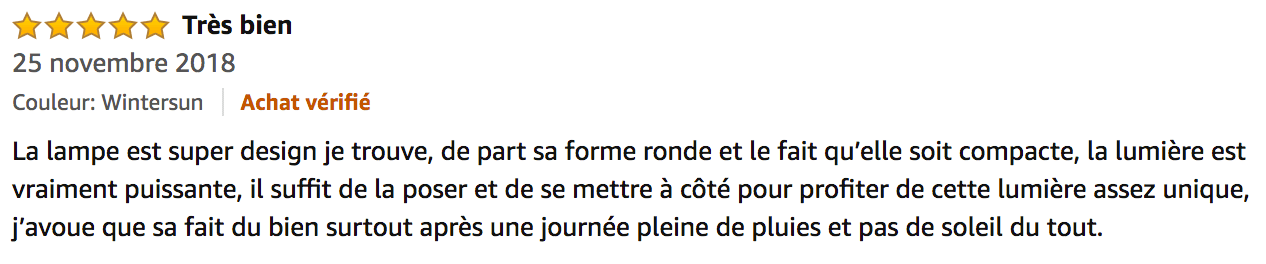 commentaire Klarstein Wintersun