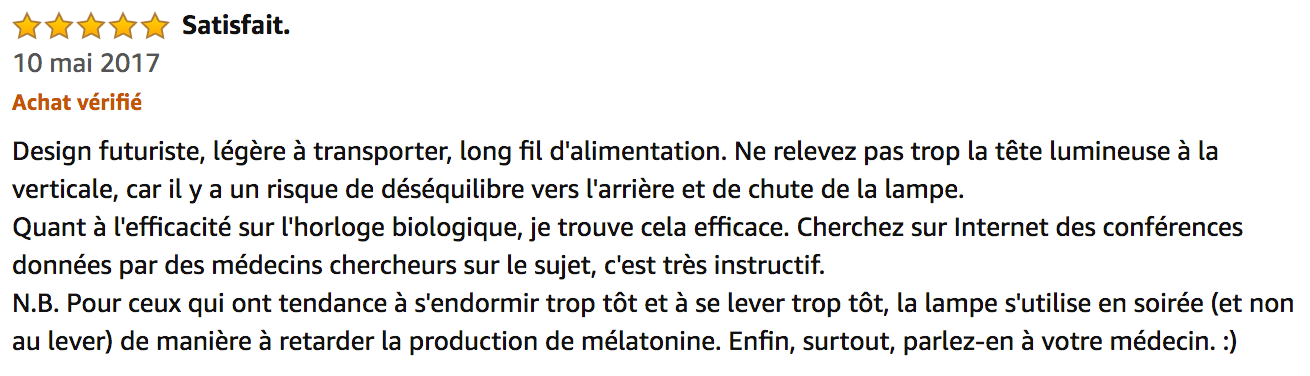commentaire Lumie Desklamp